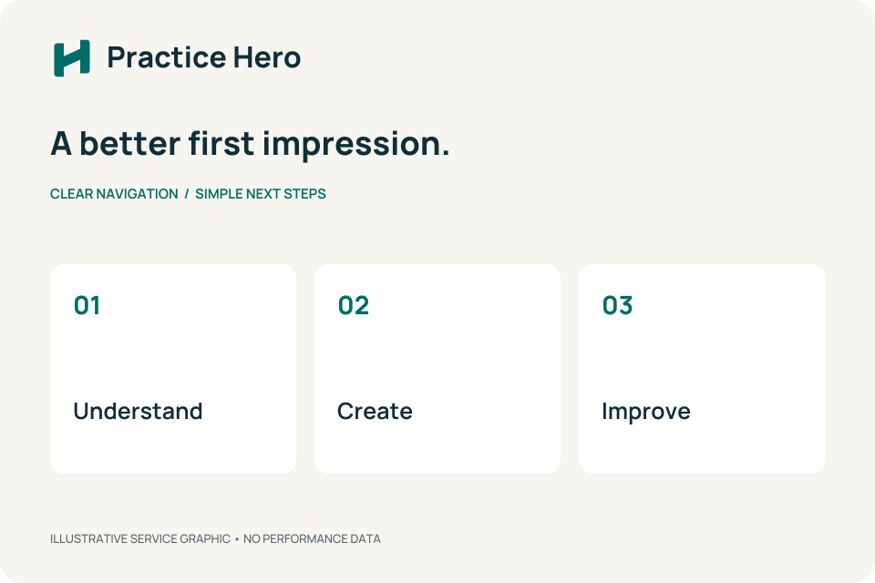 Illustration of a website layout being assembled from content blocks